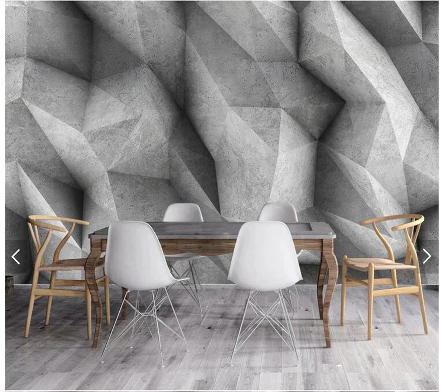 

Custom 3D papel de parede, geometric wall texture fresco for bar living room sofa backdrop wall home decor wallpaper