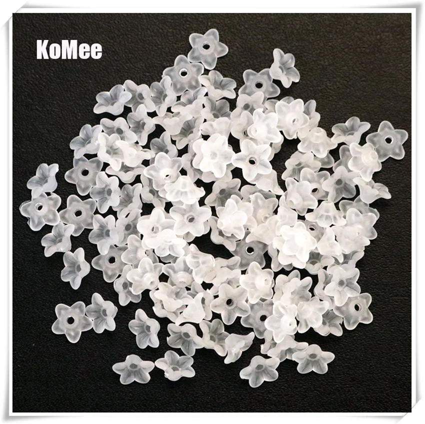10x4mm Fashion Accessory Flower Acrylic Beads Loose Spacer Bracelets Charms Beads for Jewelry Making Supplier 200pcs DIY