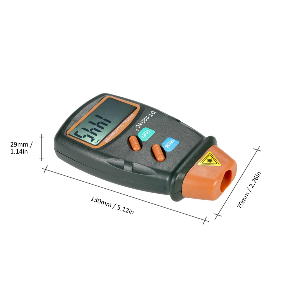 New Handheld Digital Photo Tachometer RPM Meter 2.5-99999 RPM High Accuracy LCD Noncontact Motor Lathe Photoelectric Speedmeter