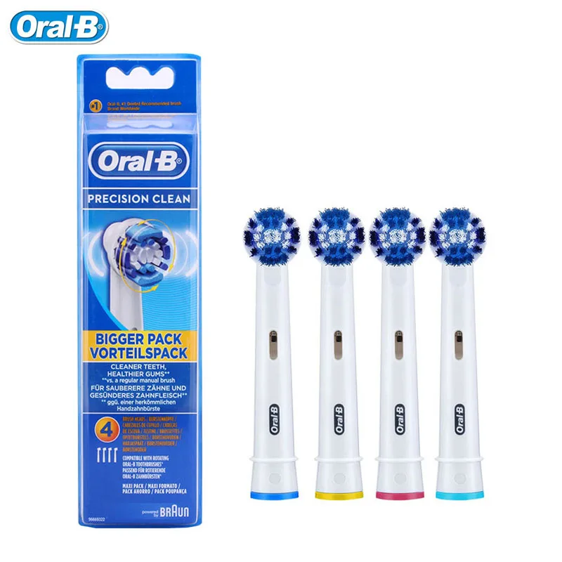 4 головки Oral-B Точная очистка сменная электрическая зубная щетка головки для круглых зубных щеток гигиена полости рта EB20-4