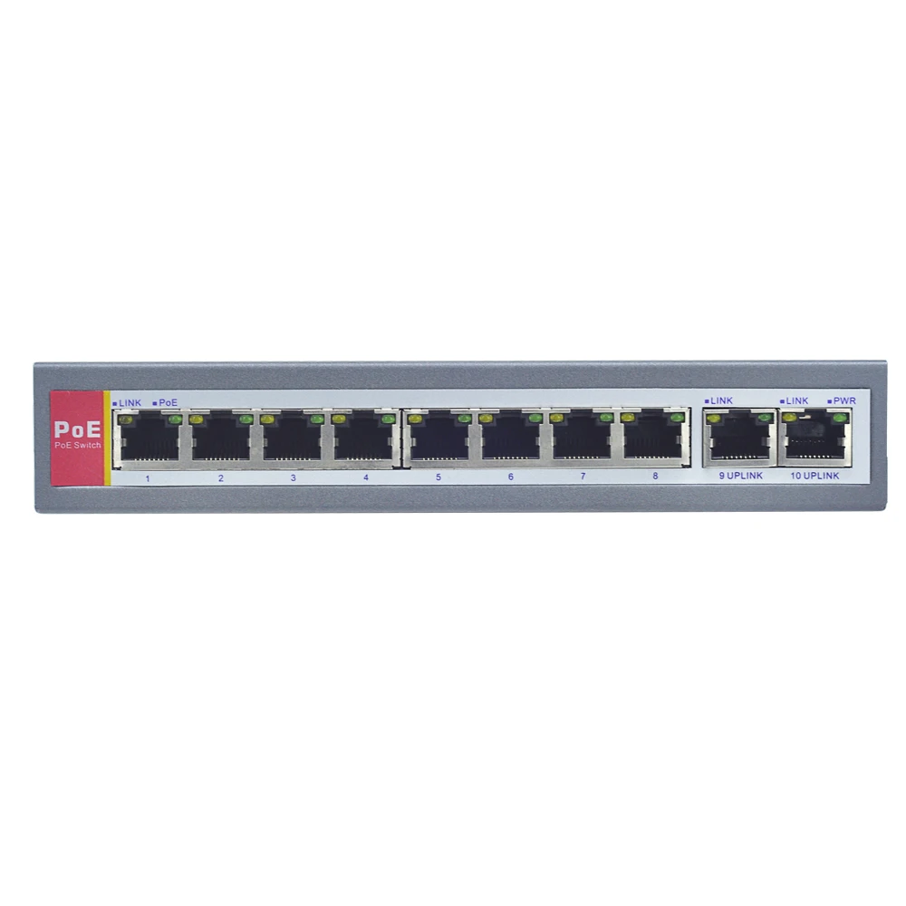 AOUERTK EIEEE802.3af 4 + 2 przełącznik portu PoE do aparatu przez sieć Ethernet PoE i transmisji optycznej dla IP System kamer przełączniki sieciowe