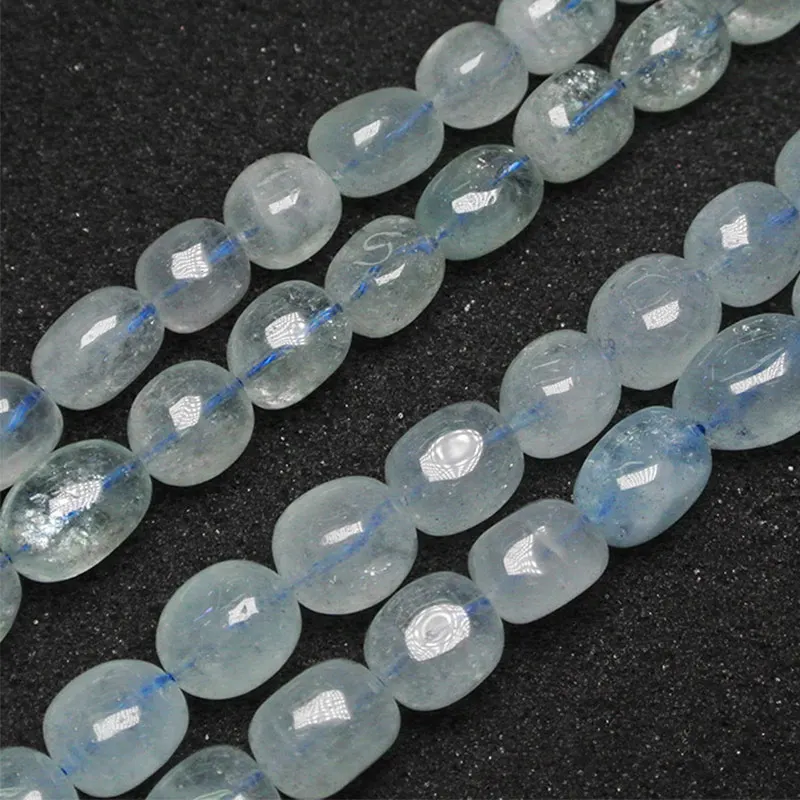 

Freeform Potato Blue Aquamarine Beads Natural Stone Beads For Jewelry Making Beads 15'' Needlework DIY Beads Trinket For Women