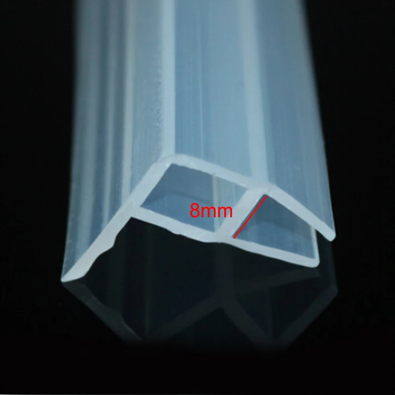 

3 meters shower glass door silicone rubber sealing strip weather stripping for 8mm glass