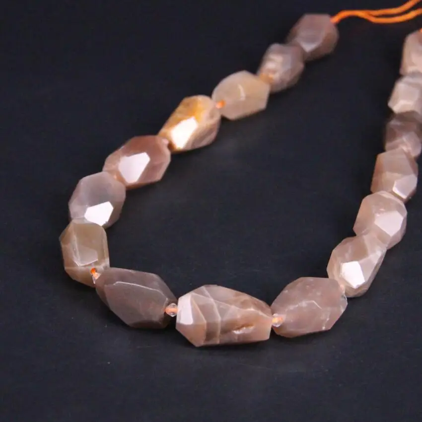 

15.5"/strand Natural Sunstone Freeform Faceted Nugget Pendant Beads,Raw Moonstone Gems Loose Beads For Bracelat Jewelry Making