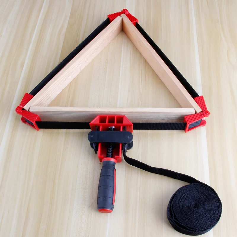 Multifunction Belt Clamp for Woodworking 4m Nylon Adjustable Polygonal Clip Right Angle Clamps