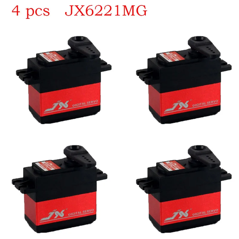 4PCS JX6221MG 20KG servo Large Torque Digital Coreless Metal Gears Servo for RC Car Crawler RC Boat Helicopter RC Model