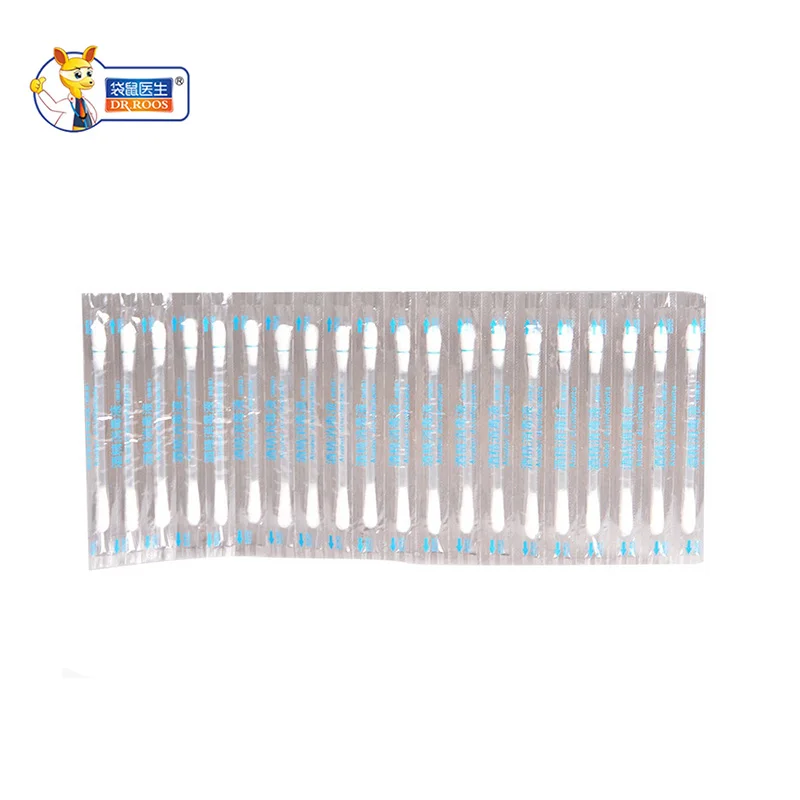 DR.ROOS 8cmx20 pcs 3 Boxes Disposable Medical Alcohol Cotton Stick Alcohol Disinfectant Cotton Swab First Aid kit Home Care