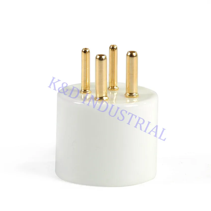 

5pcs Ceramic 4Pin Tube Socket Base Gold Plate U4A 300B For 2A3 811A Audio Amp