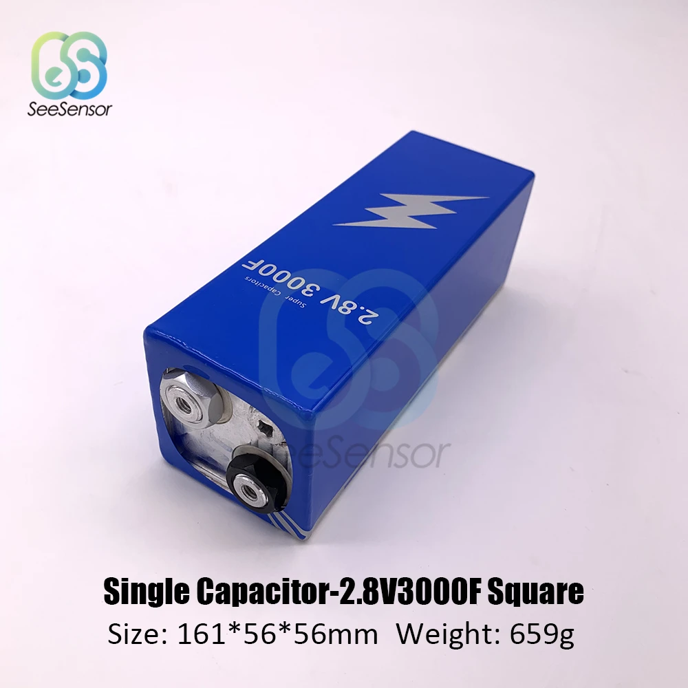 Nuova versione Super Farad condensatore 2.8V 3000F 161*56*56mm Super condensatori per alimentazione Auto per autoveicoli