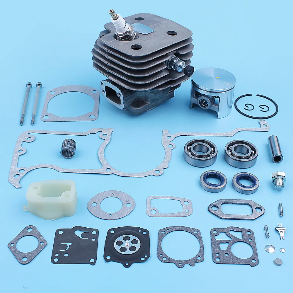 Imagem -03 - Rolamento Junta Carb Kit Pistão do Cilindro para Husqvarna 268 xp 272 Motosserra Grande Bore Cromo Chapeado Peça de Reposição 52 mm 272xp 61
