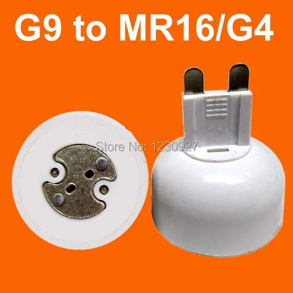 10pcs/lot  Free shipping G9 to MR16 G4 G5.3 lamp base socket holder convert screw lamp holder converter adapter connector