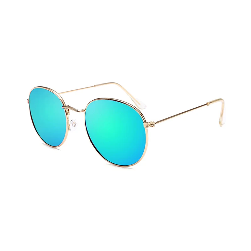 RMM new fashion sunglasses retro round sunglasses women\'s brand designer sunglasses ladies alloy mirror sunglasses