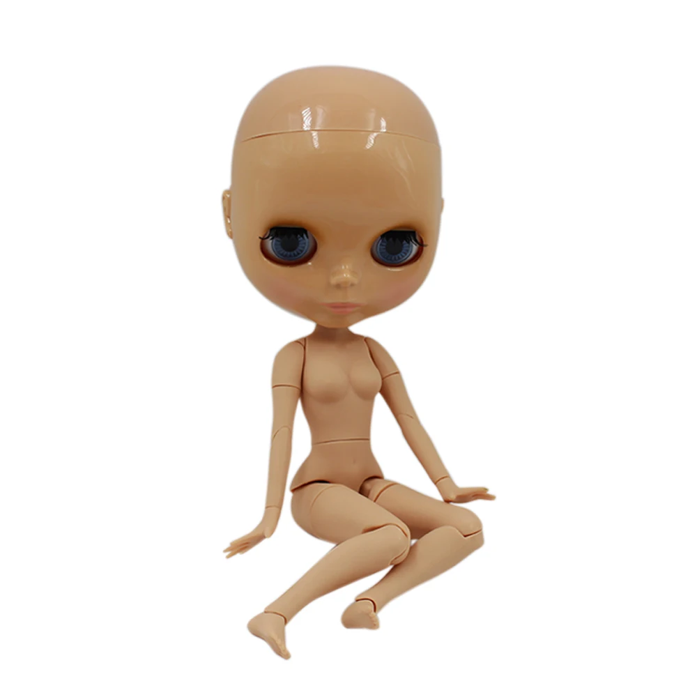 Blyth doll joint body tan skin without wig Suitable for transforming the wig and make up for her about 30cm girl boy doll