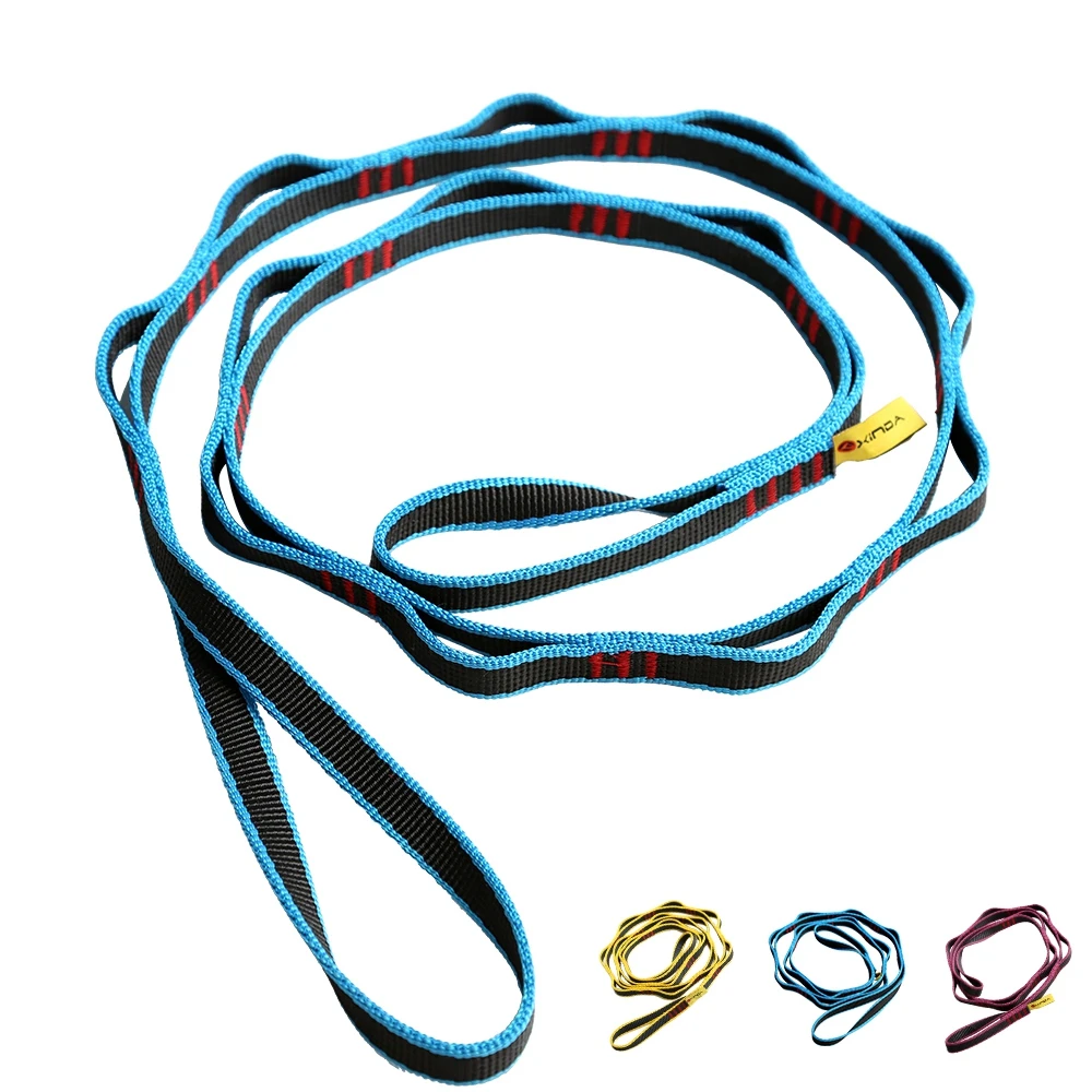 

New High Quality 22KN Climbing Nylon Daisy Chain Rope 110cm/150cm/180cm With Loops Mountaineering Bandlet Sling Outdoors