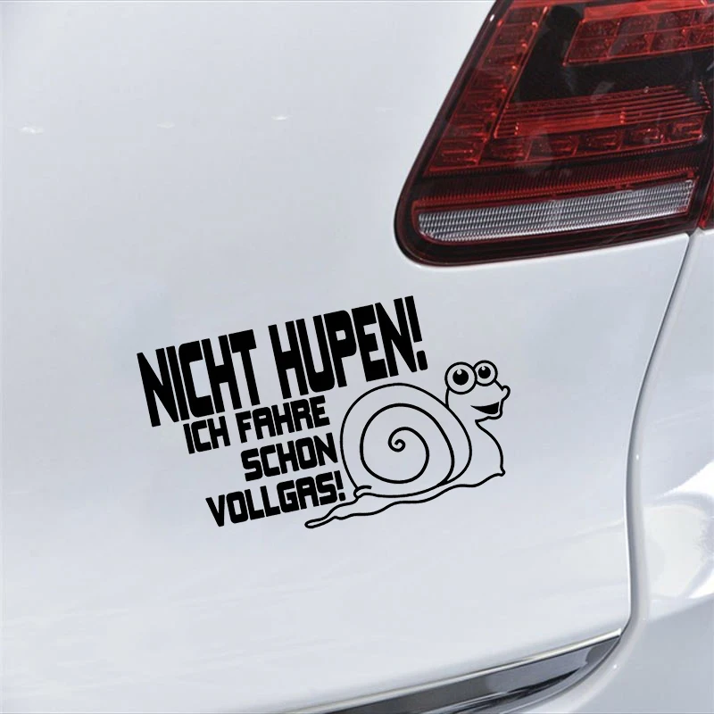 Auto Aufkleber Nicht Hupen Vollgas Schnecke Fun Tuning Funny Car Window Bumper Novelty JDM Drift Vinyl Decal Sticker