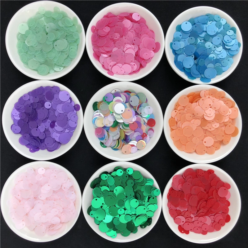 600pcs Matte Glitter Sequin Formato Della Miscela 6 millimetri 8 millimetri 10 millimetri Colorful Rotonda forma Sciolto paillettes Mestiere di