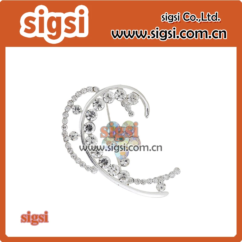 Chic style nice silvery rhinestone brooch for women jewelry