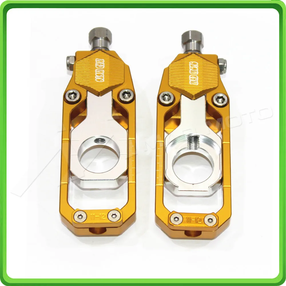 

Motorcycle Chain Tensioner Adjuster fit for KAWASAKI Ninja ZX6R ZX-6R 2005 2006 2007 2008 2009 2010 2011 2012 Gold & Silver