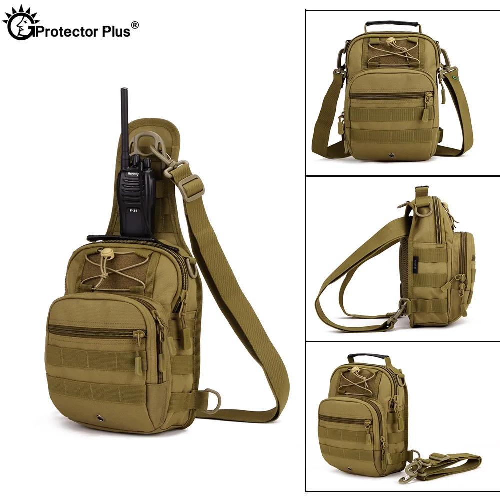 PROTECTOR PLUS Sport Camping Mann Taschen Militär Taktische Rucksack Außen Umhängetaschen Wandern Sling Brust Pack Angeln Tasche