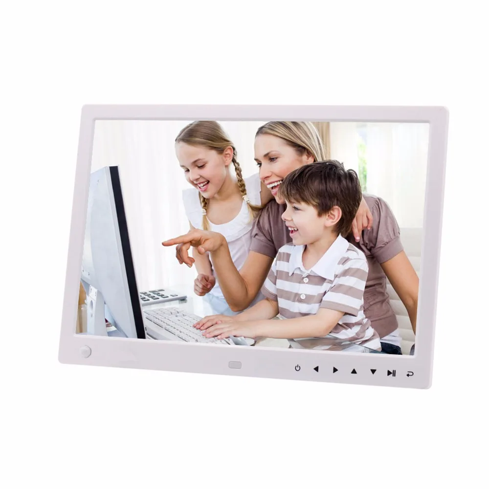 15 inch motion sensor body sensor touch buttons infront hd loop playback video picture player digital photo frame digital album