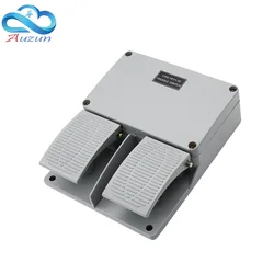 Foot Switch YDT1-16 Aluminum Alloy Case Gray Double Pedal Switch Machine Tool Accessory Switch