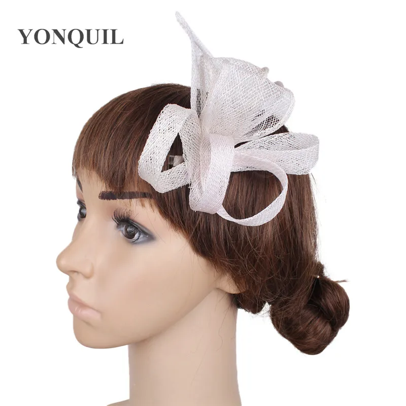 Brown Sinamay Fascinators With Veils Racing Season Hats Wedding Hat For Cocktail Party Event Occasion New Style High Quality