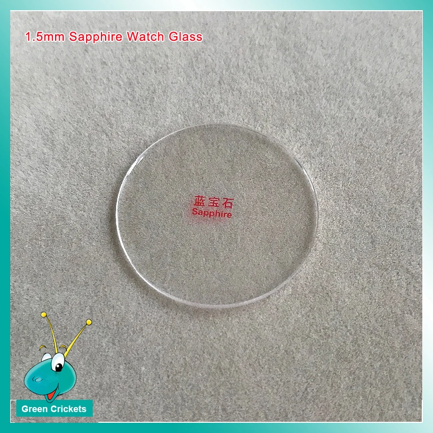 Wholesale 2pcs/lot Sapphire Watch Glass 1.5mm 24mm ~27mm Flat type Watch Sapphire Crystal Glass