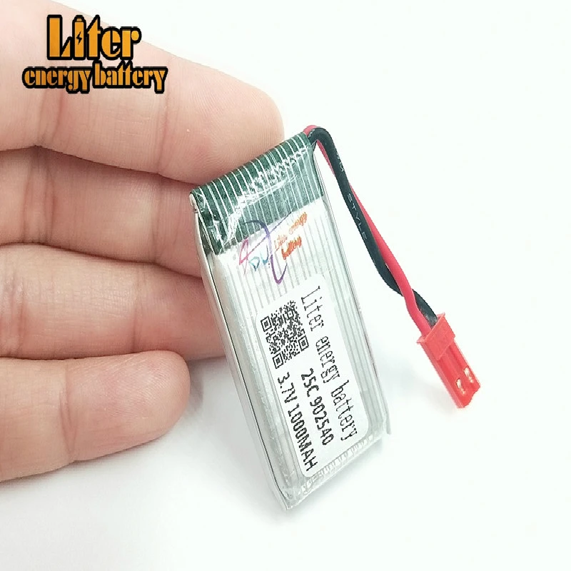 

20pcs/lot 3.7V 1000mAh li-polymer beauty Linda X400 X300C X800 aircraft HJ818 HJ819 902540 Lipo battery 25c