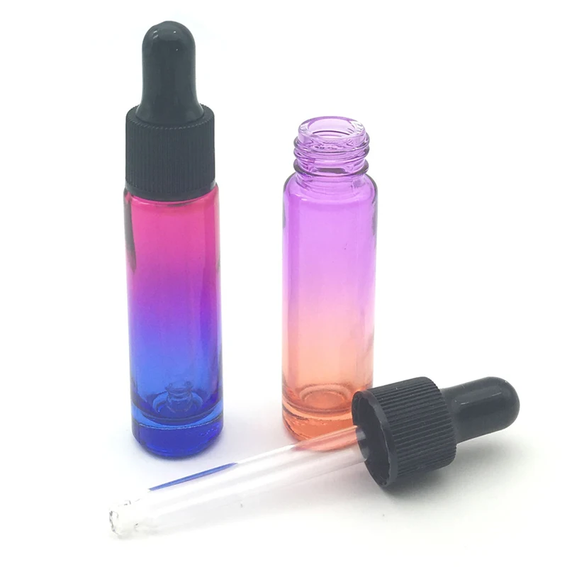 100pcs 10ml Perfume Sample Glass Bottle Pipette Dropper Bottle with Pure Glass Dropper Tubes Essential Oil Vial