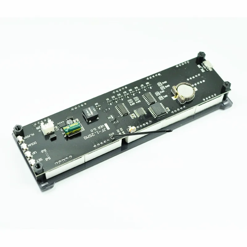 Relógio digital com visor de led, polegadas, 12v, 24v, ds3231, módulo de led, relógio eletrônico luminoso com função de alarme de temperatura, faça você mesmo