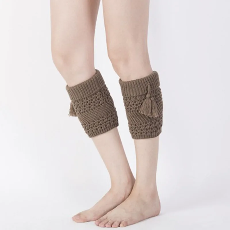 1 Pair  Winter Leg Warmer Crochet Knit Boot Socks Women Knitted Hollow Out Twill Leg Cuffs Toppers Leg Warmers Socks