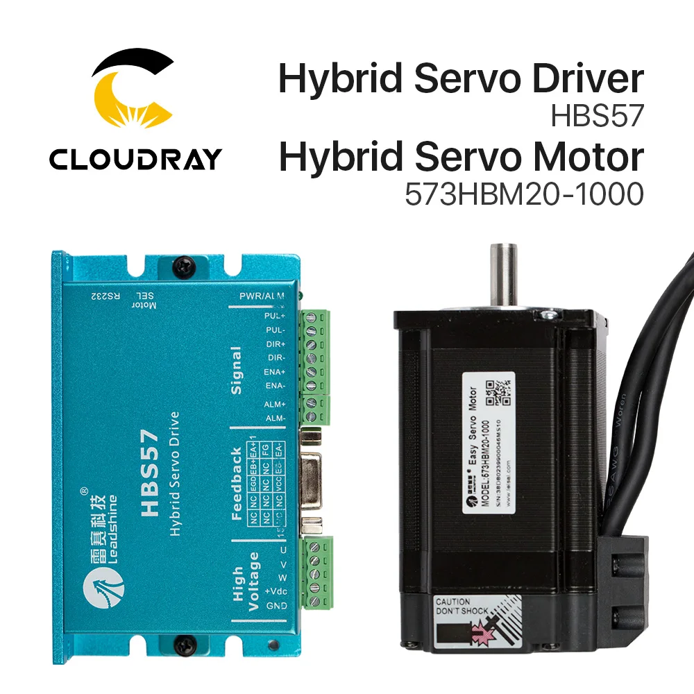 Cloudray Leadshine Hbs57 Mais 573hbm201000 Hbs507 Nema23 Fase Híbrido Servo Circuito Fechado