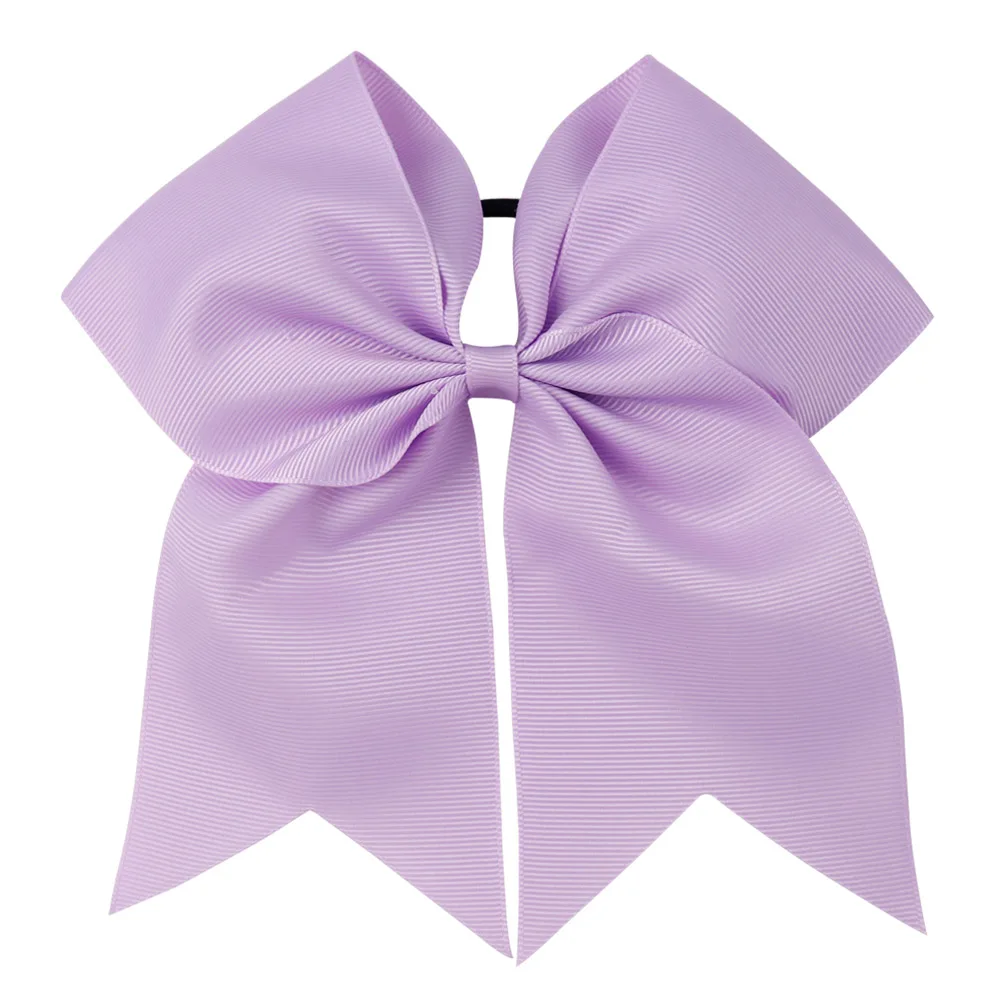 7 Inch Solid Girls Cheer Bows Grosgrain Ribbon Hair Bow With Elastic Ponytail Hair Holder For Kids Hair Bands Hair Accessories