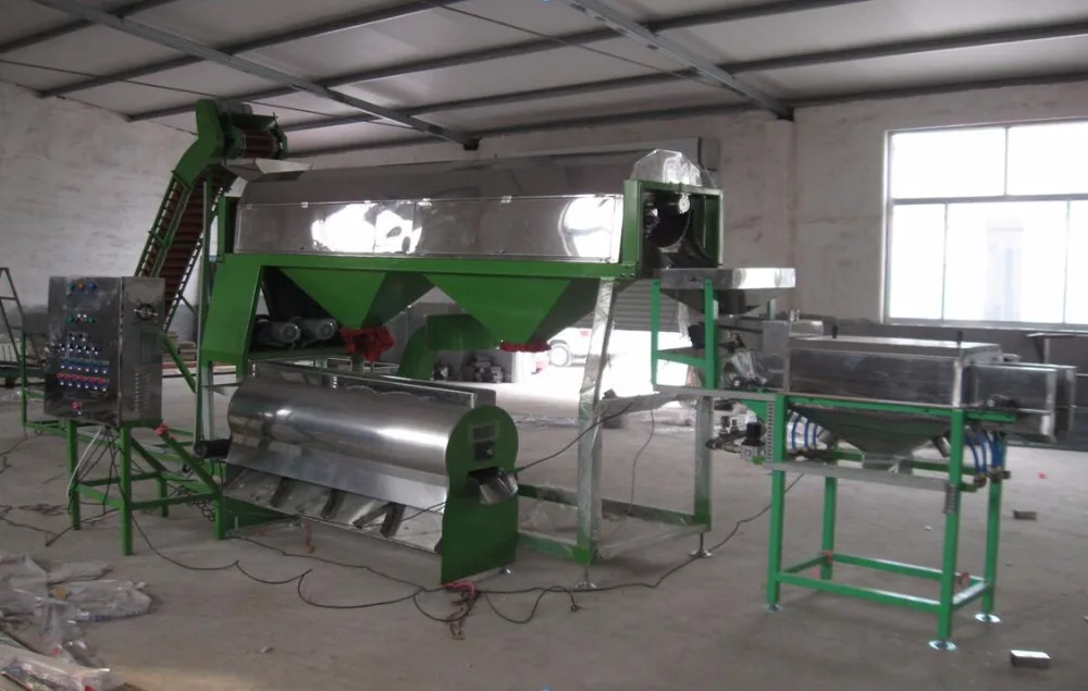 Hazelnut peeling production line /Roasted hazelnut skins peeling production line/Automatic hazelnut peeling production line