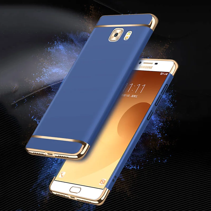 3 in 1 Hybrid brushed Frosted Protective hard Plating Case for Samsung Galaxy C5 C5pro C7 C9pro J3Pro G313 G530 Battery Housing