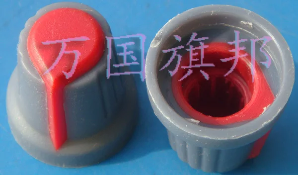 Free Delivery.Environmental protection plastic potentiometer knob high 17 mm 15 mm diameter red ash