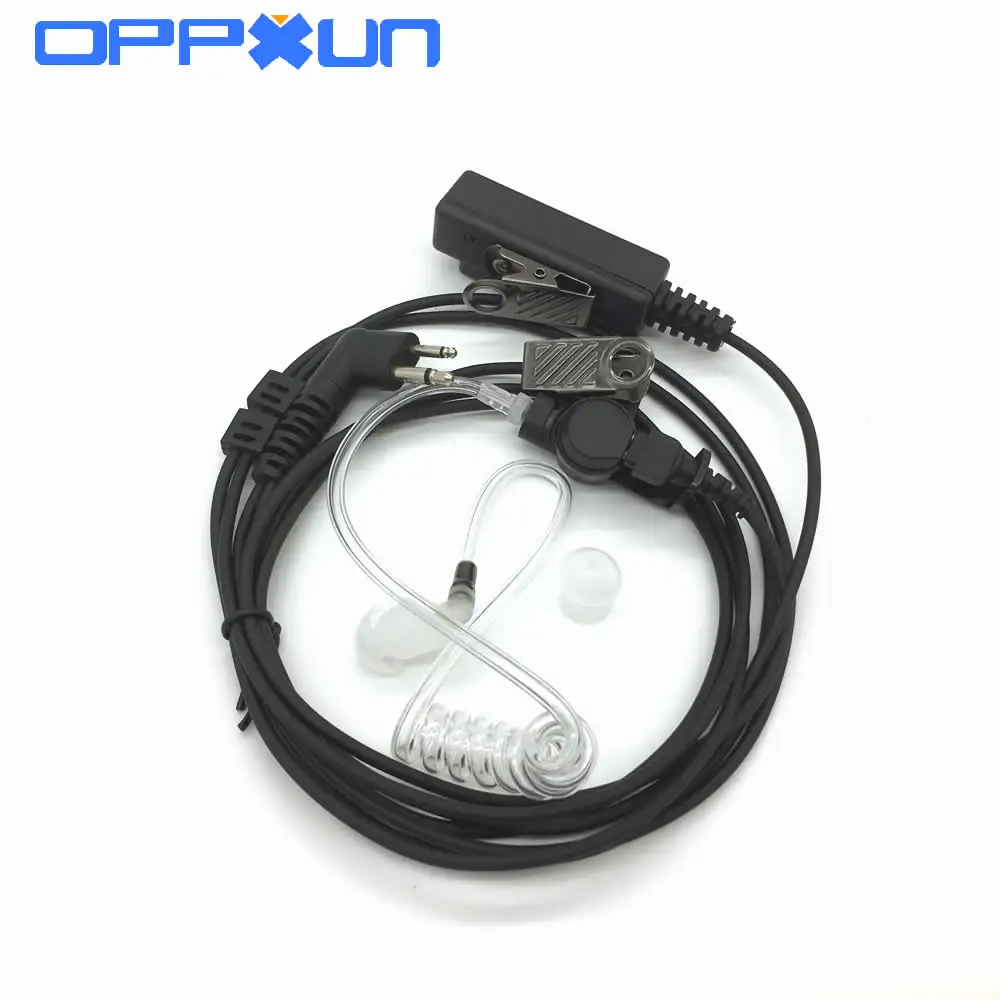 

OPPXUN Acoustic Tube 2 PIN Double line PTT In-ear Walkie Talkie Earpiece For Motorola GP300 CP200 CT150 Two Way Radio Portable