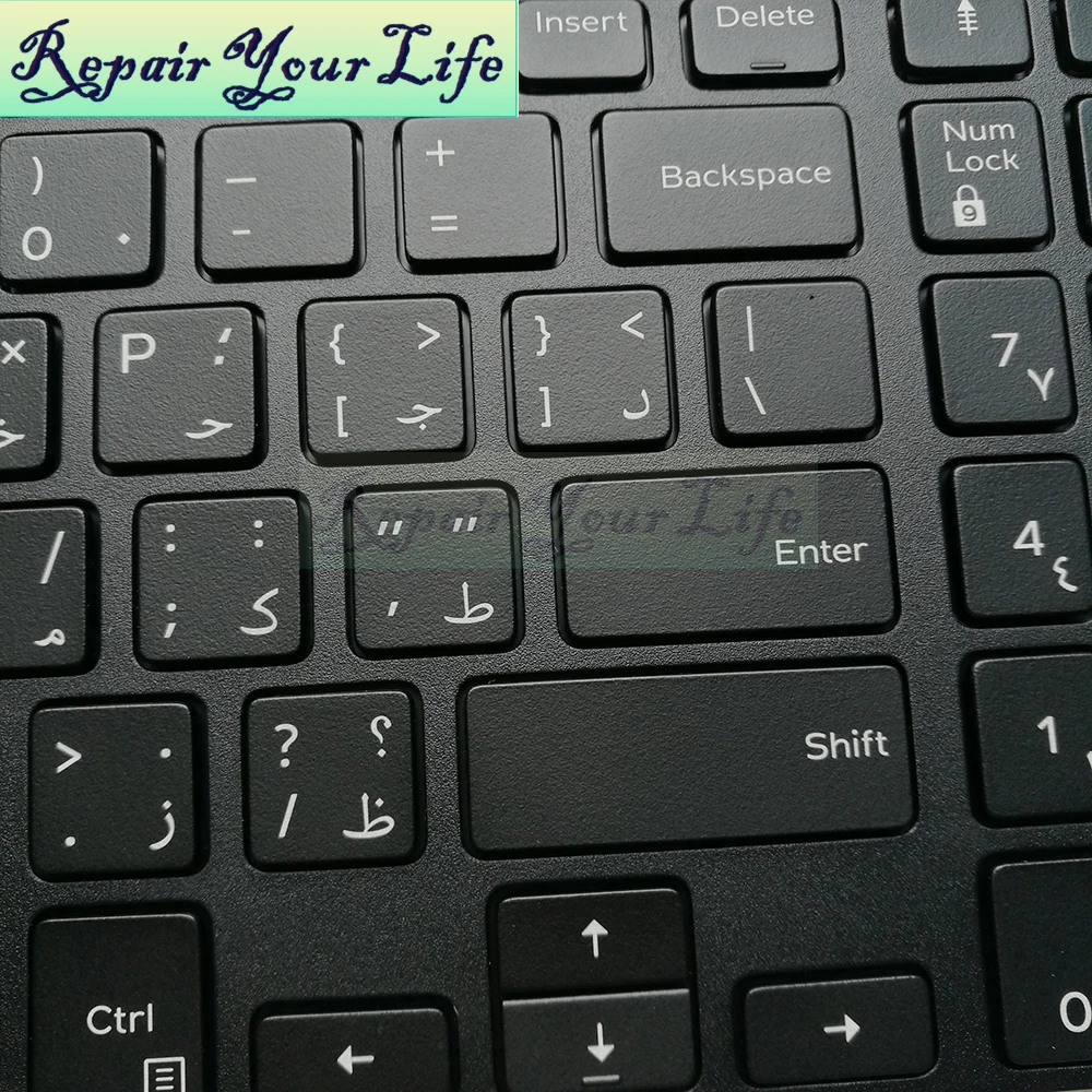 Arabic Backlit Laptop Keyboard for Dell for Inspiron 15 3000 5000 5548 5552 5759 7557 5551 5555 5558 AR Keyboard Backlight New