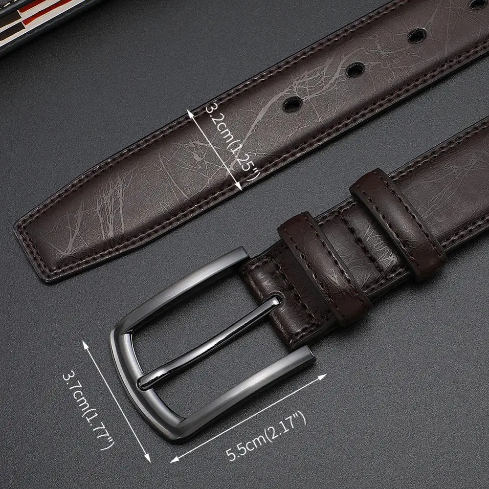 Fashion Designers Men Belts Genuine Leather Dress Casual Pin Buckle Business Belt for Man 2019 New Male Belt Luxury Strap HQ091