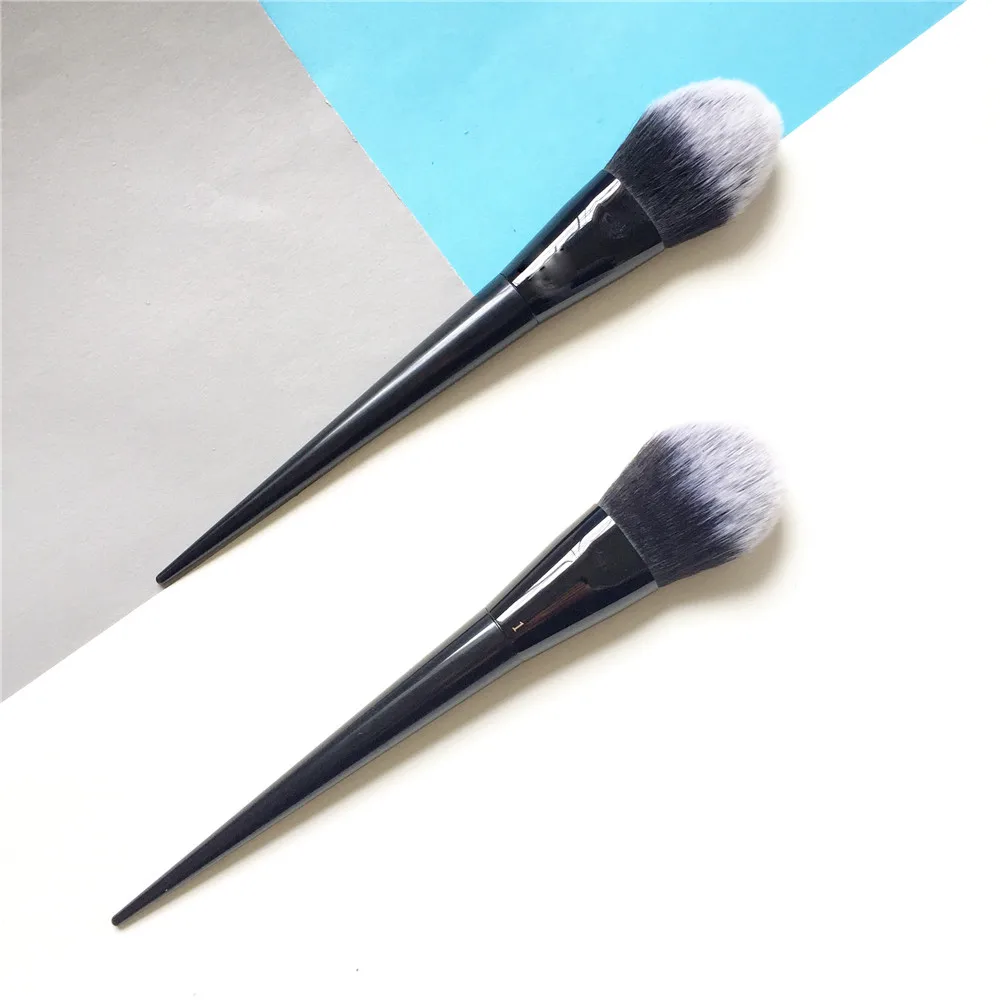 Lock-It Edge Precision Powder Brush #1 - Fluffy Tapered Powder Blush Bronzer Brushes - Beauty Makeup Blender Tool