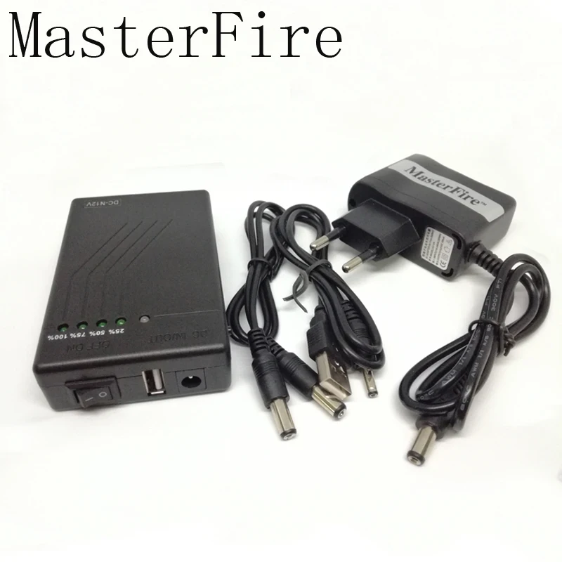 

MasterFire DC 12V/3800mAH USB 5V/5600mAH Li-ion Battery Rechargeable Lithium-ion Batteries Pack for CCTV camera