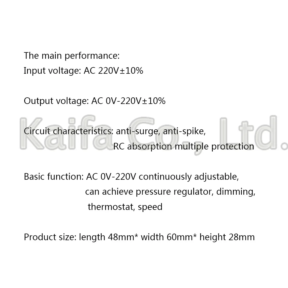 4000W High Power Silicon Control electronic Voltage Regulator Thermoregulation Rate 220V