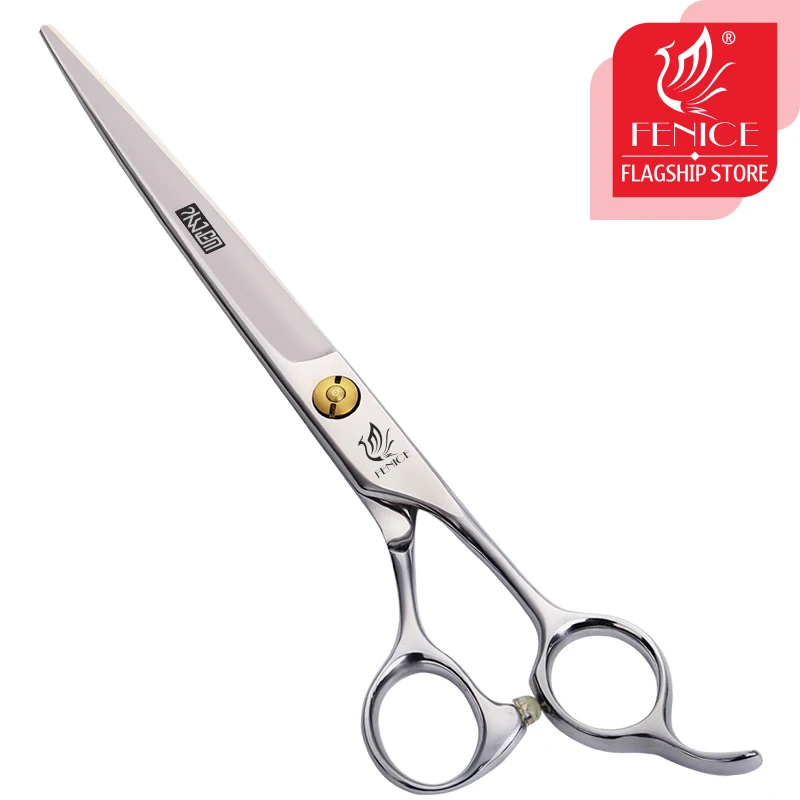 Fenice Professional 6.75 inch Scissors for Dog Grooming Straight Shears Animals Cat Hair Cutting Barber Cutting Tool makas