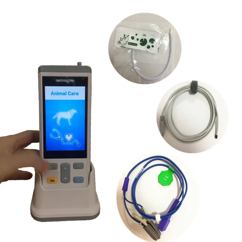 3.5 Inch Handheld Veterinary Vital Sign Monitor Animal use monitor for Cat/Dog,Mouse use,Pet Shop measuring Patient Monitor