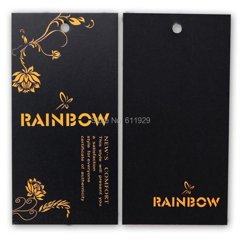 

custom clothing hang tag/clothing label/paper hang tag/garment printed tag Free Shipping +drill hole+Glue needle