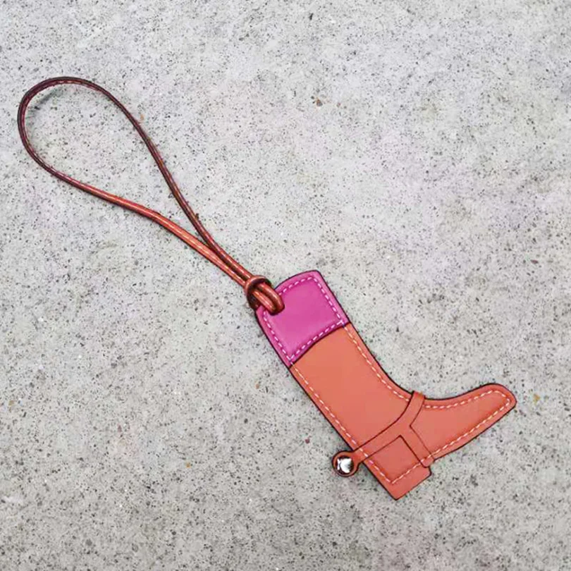 Fashion PU Leather Horse Boots Shoe Keychain Handbag Key Chain Ring Holder Charm Women Bag Accessories dropshipping