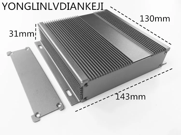 

2pcs Controller board DIY enclosure 143*31-130mm aluminum box aluminum extrusion enclosure Signal amplifier housing