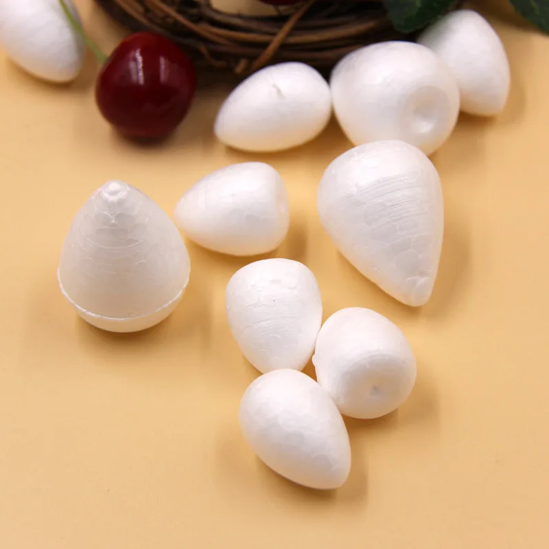 50PCS DIY Craft White Drop Flower Stamen Modelling Polystyrene Styrofoam Foam Balls For Christmas Wedding Party Gifts Decoration