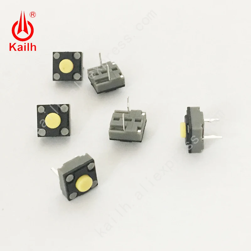 Kailh-microinterruptor cuadrado silencioso, 6x6x4,3/7,3/9,5mm, ratón con cable DIP, CMI627301D60
