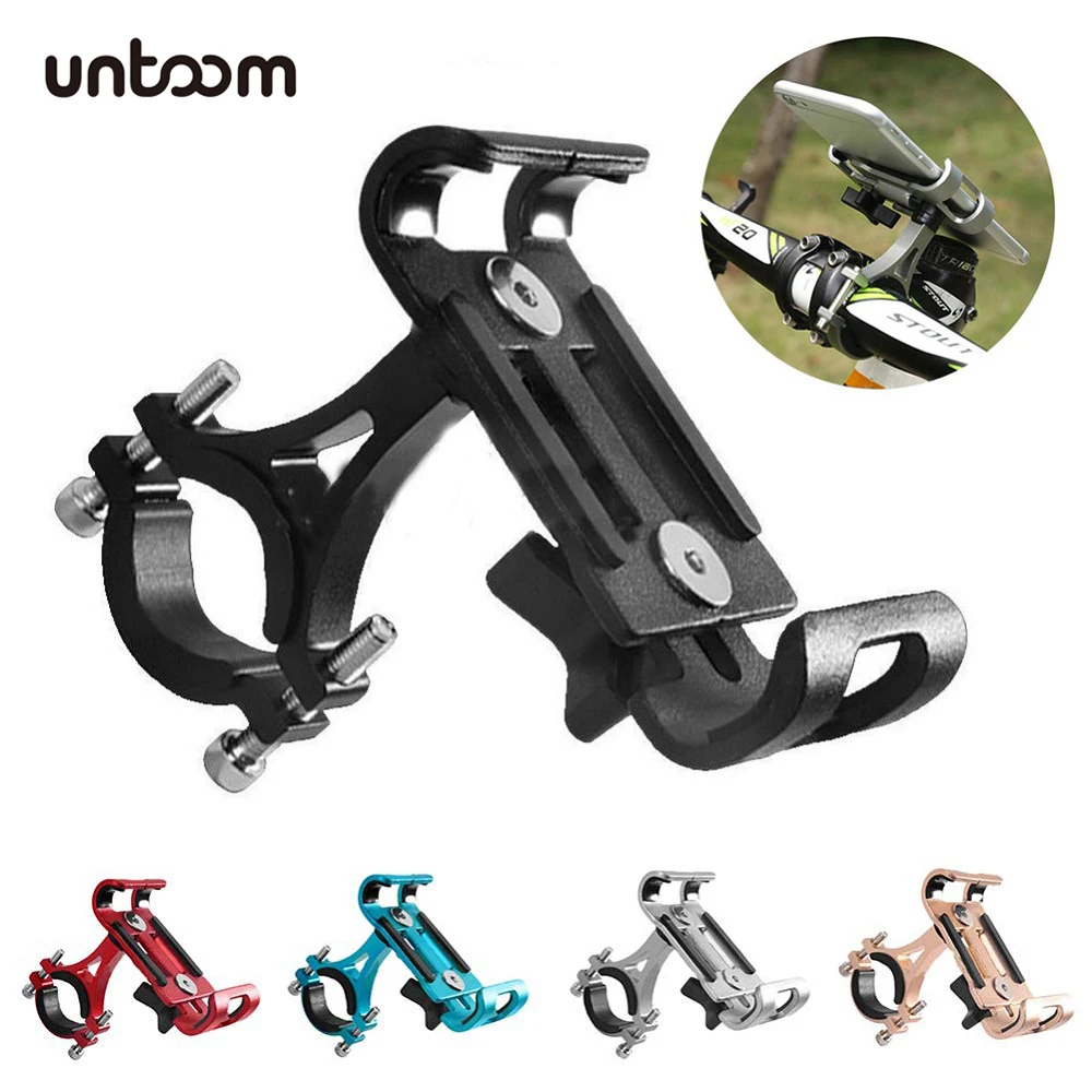 Aluminium Alloy Bike Phone Holder for 3.5-6.5 inch Smartphone Bicycle Motorcycle Phone Mount Bracket for iPhone Samsung Xiaomi